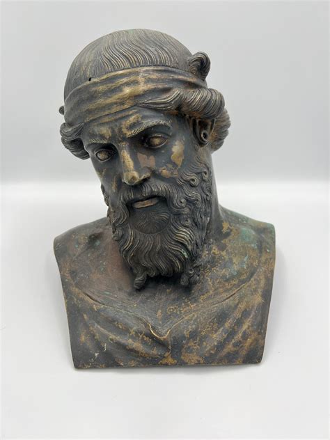 Bronze Bust Of Dionysos Plato Etsy