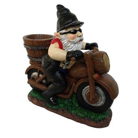 Alpine Biker Gnomes Biker Planter Gnome Walmart Statue