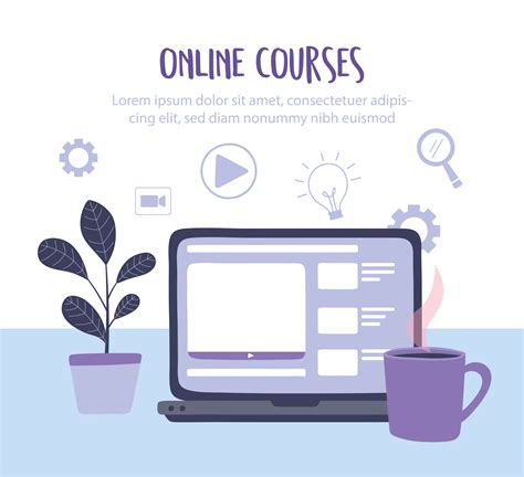 Online Courses Banner Template 1240454 Vector Art At Vecteezy