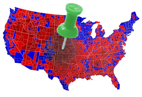 Red And Blue Political Map Of America