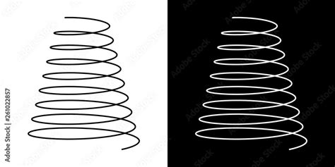 Coil spring cable icons coil spring symbol on white background vector ...