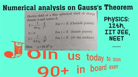 Application Of Gauss S Theorem Youtube