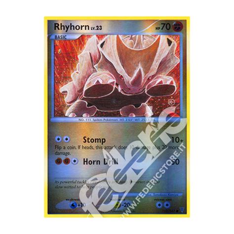 Rhyhorn Comune Reverse Eng Mint Federicstore