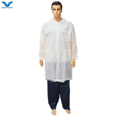 Disposable Polypropylene Microporous Sms Nonwoven Pp Lab Coat China