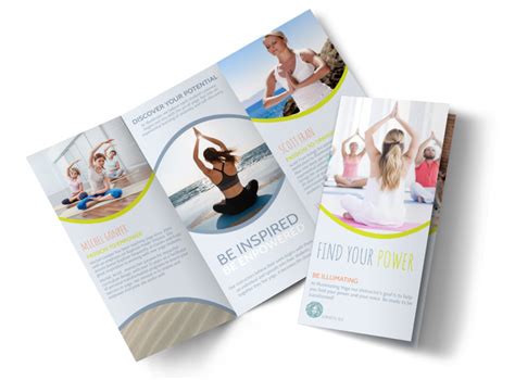 Yoga Instructor Info Tri Fold Brochure Template