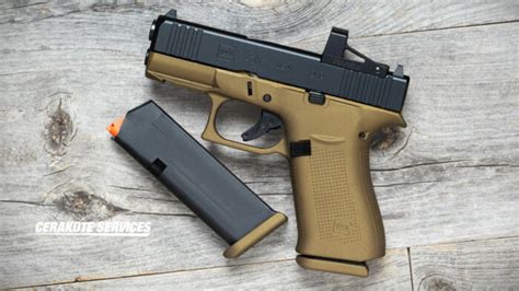 Glock 43X MOS Burnt Bronze RMSc Cerakote Services