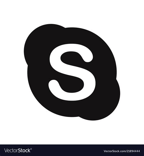 Skype logo icon social media symbol Royalty Free Vector