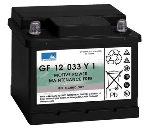 Batterie Gel SONNENSCHEIN GF Y 12 VOLTS GF12033YG1 L1B 12V 38AH AMPS EN