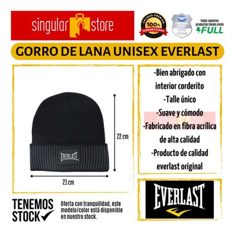 Gorro De Lana Everlast Original Invierno Tejido Hombre Mujer Tienda M45