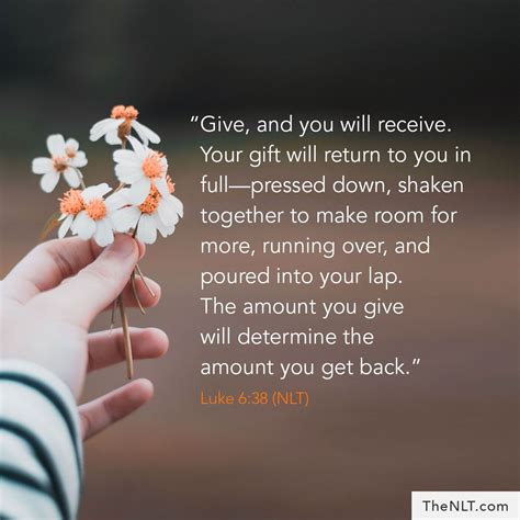 Give And You Will Receive Your T Will Return To You In Full