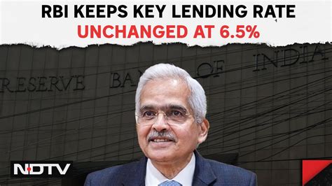 RBI Repo Rate RBI Keeps Key Lending Rate Unchanged At 6 5 For 8th