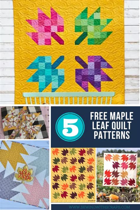 5 Maple Leaf Quilt Patterns - Sewing With Scraps