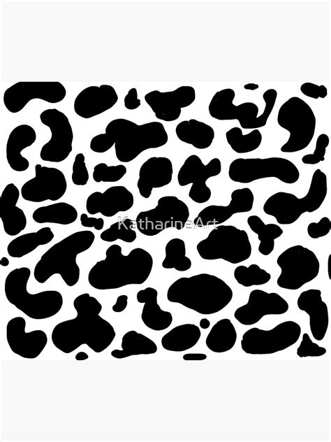 Aesthetic Cow Print Sticker By Katharineart Redbubble