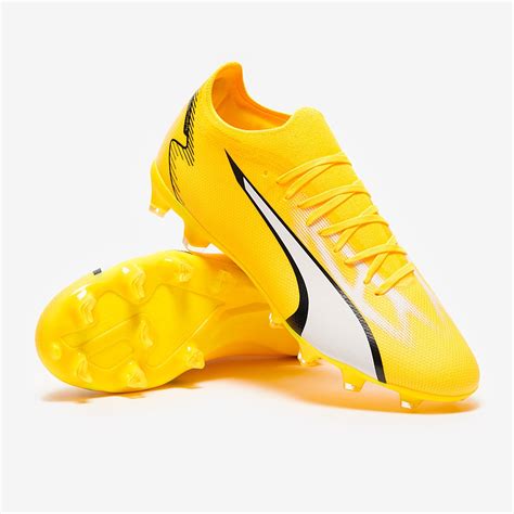 Puma Ultra Match Fgag Yellow Blazepuma Whitepuma Black Mens