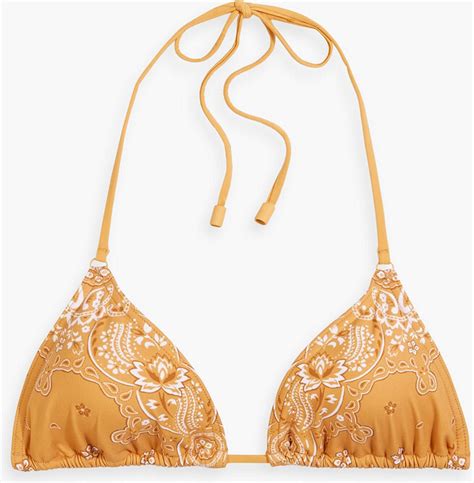 Zimmermann Separates Sculpt Paisley Print Triangle Bikini Top