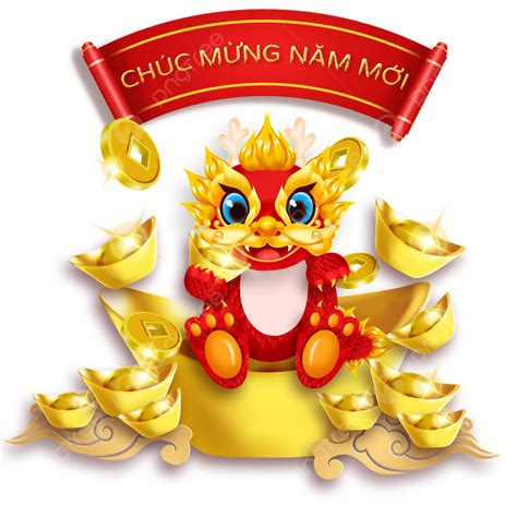 Vietnamese Spring Festival Year Of The Dragon Folk Custom Yuanbao