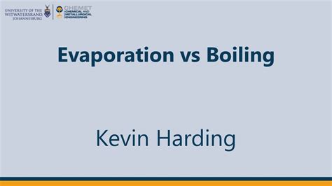 Evaporation Vs Boiling Lecture Youtube