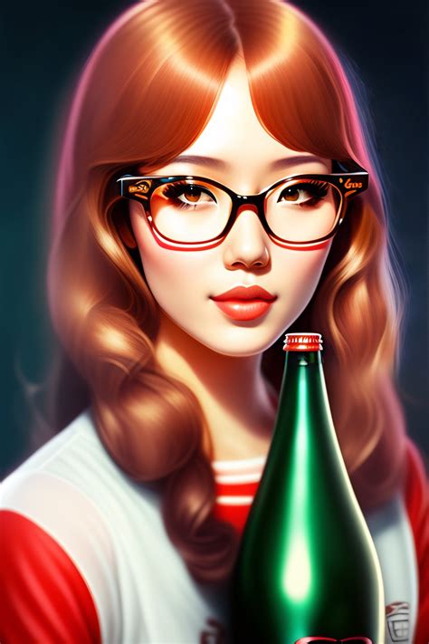 Lexica Girl With Coke Bottle Glasses Anime Style