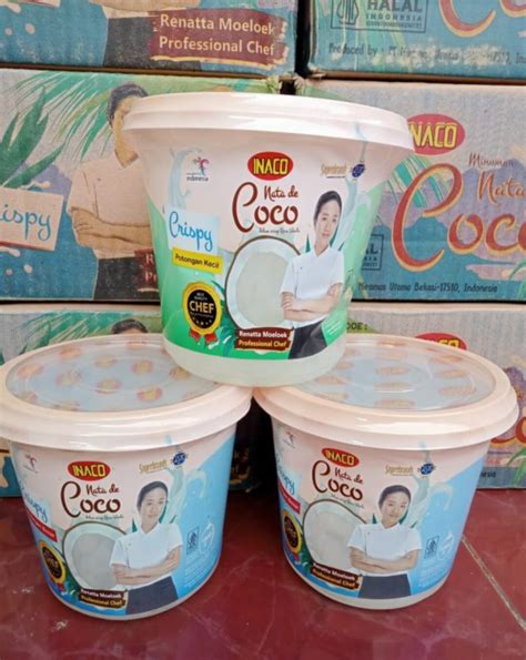 Nata De Coco Inaco Crispy Ember Kg Nata De Coco Chef Renatta Kemasan