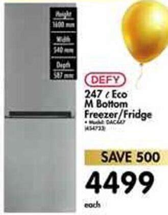 Defy Eco M Bottom Freezer Fridge 247L Offer At Makro