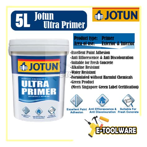 5L Jotun Paint Ultra Primer Wall Sealer Undercoat Dinding