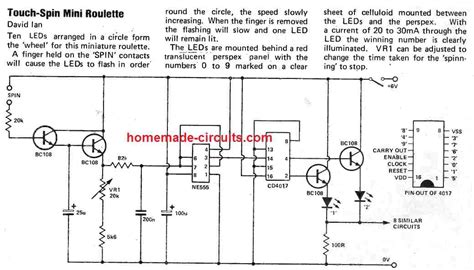 Led Simple Roulette Wheel Circuit Homemade Circuit Projects