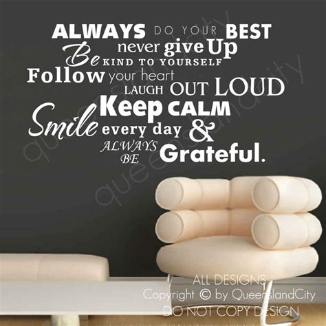 Always Do Your Best.. Inspirational Wall Quote Art Decal Vinyl - Etsy