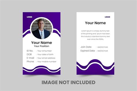 Premium Vector Modern Creative Id Card Design Template