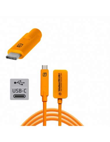 Tether Boost Pro USB C Core Controller Extension Cable Orange