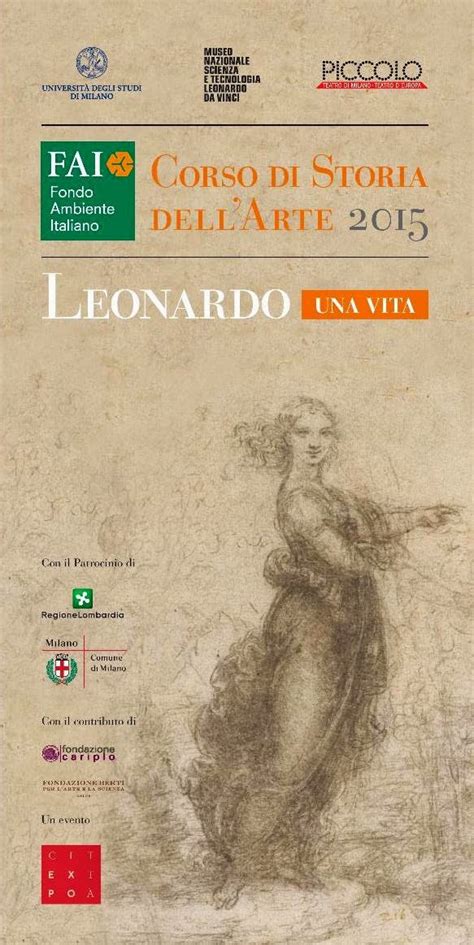 Fogli D Arte ISSN 1974 4455 Leonardo Da Vinci Il Fai Rende Omaggio