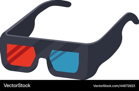 Movie 3d Glasses With Red And Blue Lenses Vector Image