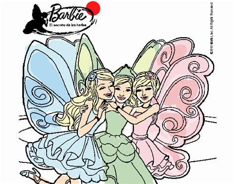 Dibujo De Barbie Y Sus Amigas En Hadas Pintado Por En Dibujos Net El