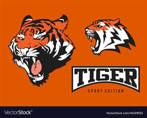 Tiger element design Royalty Free Vector Image