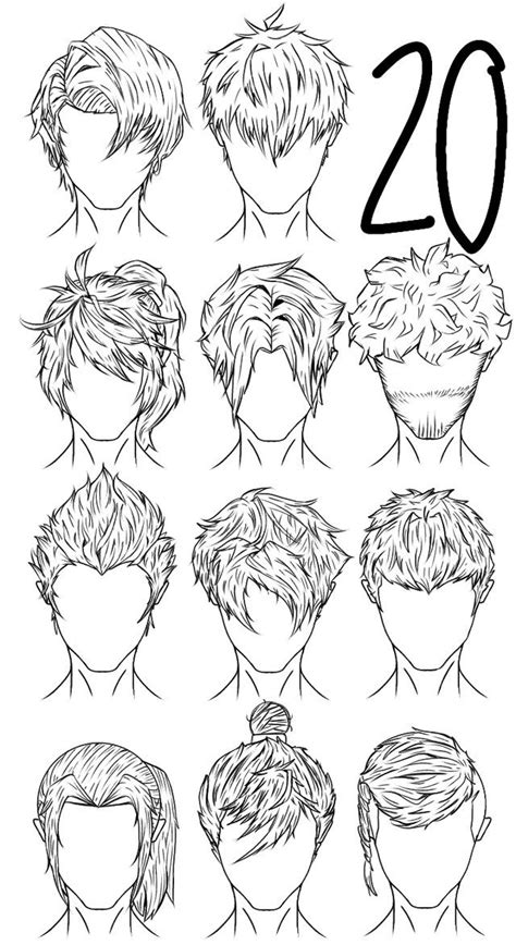 Pin By On Drawings In Drawing Male Hair How To Draw