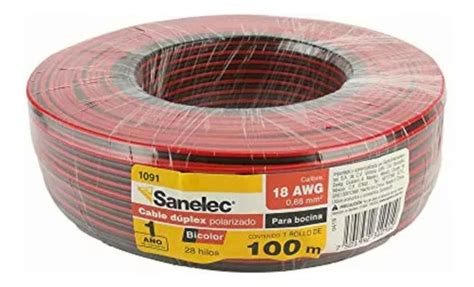 Sanelec Cable D Plex Para Bocina Awg Bicolor Cuotas Sin Inter S