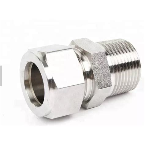 Stainless Steel Male Connector Compression Tube Male Adapters Union