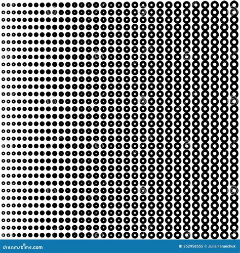 Dots Black And White Background Monochrome Pattern Stock Vector