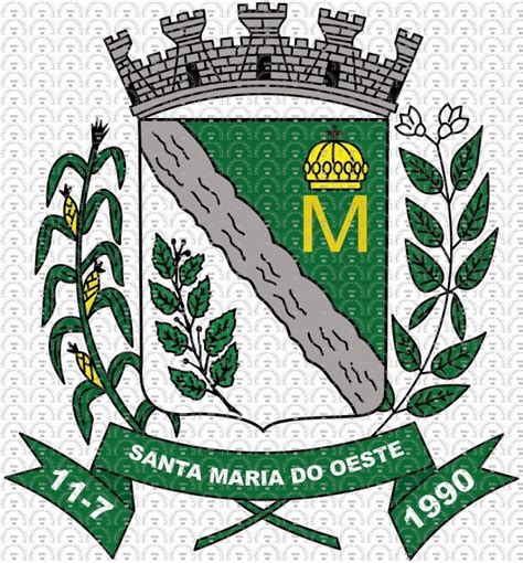 Brasão E Bandeira Da Cidade De Santa Maria Do Oeste Pr Br