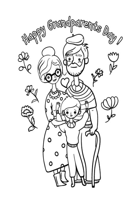 Coloring Pages | Happy Grandparents Day Coloring Pages