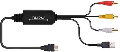 Hdmi Naar Tulp Composiet Av Converter Kabel Zwart Meter Bol