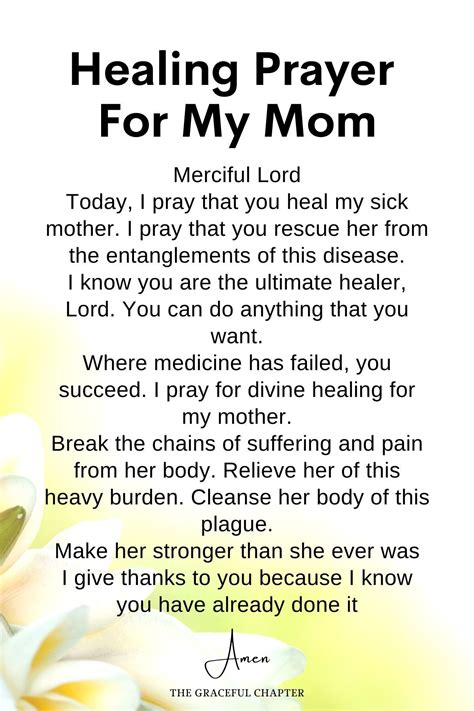 Healing Prayer For My Mom Prayers For Healing Prayers For My Mother Mom Prayers