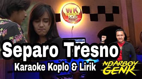 Ndarboy Genk Separo Tresno Karaoke Koplo Lirik YouTube