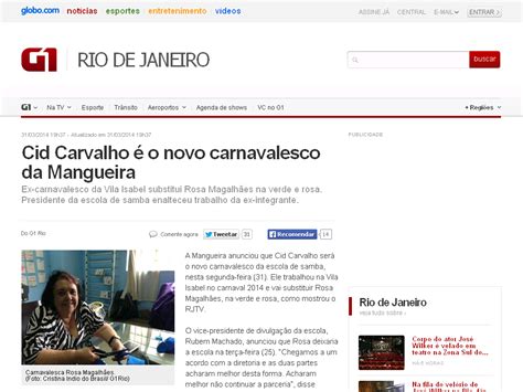 G1 Cid Carvalho é o novo carnavalesco da Mangueira notícias em Rio