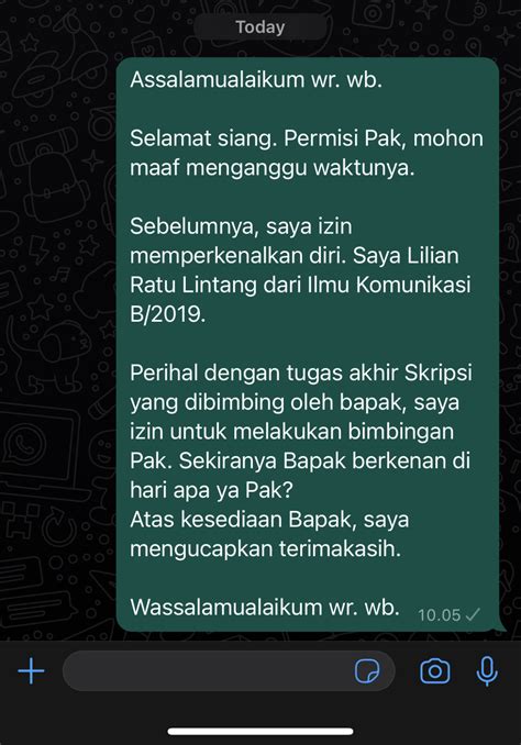 Contoh Chat Dosen Untuk Bimbingan Skripsi Kursus Iot