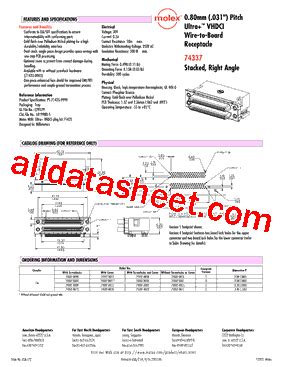 74337 0011 데이터시트 PDF Molex Electronics Ltd