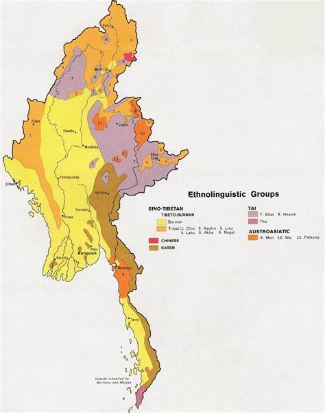 Burmese Language Map