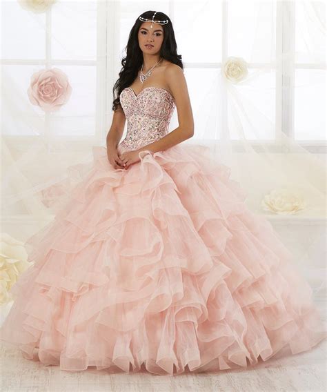 Strapless Ruffled Quinceanera Dress By Fiesta Gowns 56353 Size 14 26