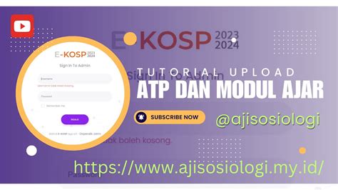 Panduan Upload Silabus Atp Dan Rpp Modul Ajar E Kosp