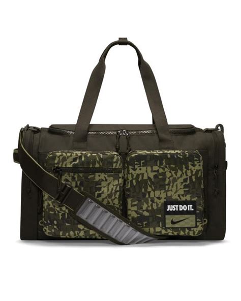 Nike Utility Power Printed Training Duffel Bag Medium 51l Green For