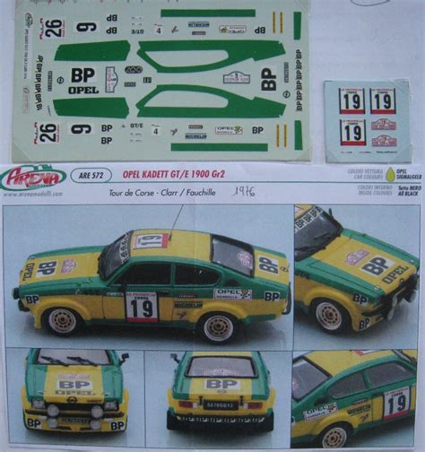 Opel Kadett Gt E N Tour De Corse J L Clarr Decal E